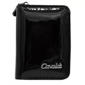   Cavaldi PX-33-JMP fekete női bőr-rostbőr pénztárca 7,5 x 10 cm