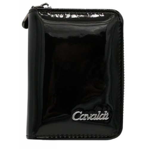 Cavaldi PX33-JMP fekete női bőr-rostbőr pénztárca 7,5 x 10 cm