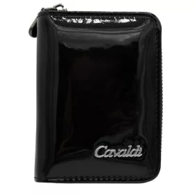   Cavaldi PX-33-JMP fekete női bőr-rostbőr pénztárca 7,5 x 10 cm