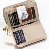 Peterson PTN 425214-BF SILVER ezüst női marhabőr pénztárca 9 x 13 x 3.5 cm