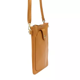   Luka 20-070 narancs női bőr válltáska, mobiltartó 14 x 21 x 3.5 cm
