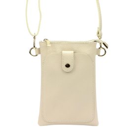   Luka 20-070 krém női bőr telefontartó, válltáska 14 x 21 x 3.5 cm
