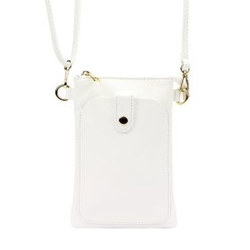   Luka 20-070 fehér női bőr telefontartó, partytáska 14 x 21 x 3.5 cm