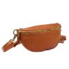 Florence 01-029 barna női bőr övtáska, crossbody 22 x 12 x 5 cm