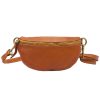 Florence 01-029 barna női bőr övtáska, crossbody 22 x 12 x 5 cm