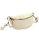 Florence 01-029 bézs női bőr övtáska, crossbody 22 x 12 x 5 cm