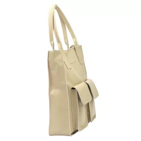 Angelo 01-001 bézs női bőr válltáska 33 x 40 x 11 cm