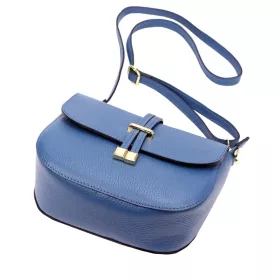   Luka 20-028 kék női bőr válltáska, oldaltáska 21 x 16.5 x 9 cm