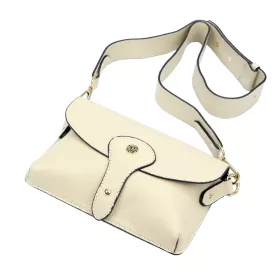   Gregorio 1713 bézs női bőr válltáska, laptáska 22 x 15 x 6 cm