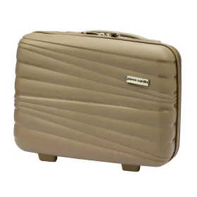   Pierre Cardin keki szinű keményfalú kozmetikai táska, piperetáska, neszeszer 33 x 25 x 14 cm