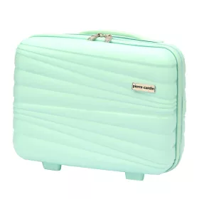   Pierre Cardin halványzöld keményfalú kozmetikai táska, piperetáska, neszeszer 33 x 25 x 14 cm