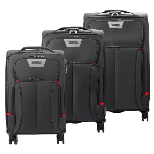 Pierre Cardin LEE02 3063 szürke 3 db-os bőrönd szett 56, 66, 77 cm