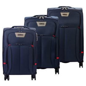   Pierre Cardin LEE02 3063 sötétkék 3 db-os bőrönd szett 56, 66, 77 cm