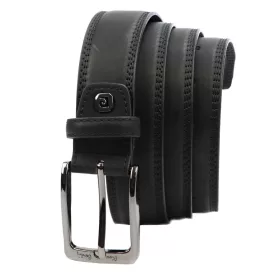Pierre Cardin 3342 GG23 fekete férfi bőr öv 135 x 3.5 cm