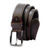 Pierre Cardin 5072 KAM02 sötétbarna férfi marhabőr öv 125 x 3.5 cm