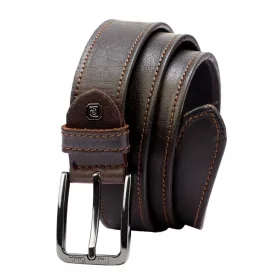  Pierre Cardin 5072 KAM02 sötétbarna férfi marhabőr öv 125 x 3.5 cm