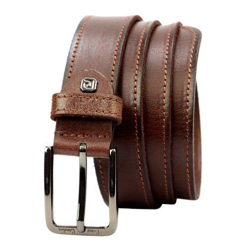 Pierre Cardin 5072 KAM02 konyakbarna férfi marhabőr öv 125 x 3.5 cm