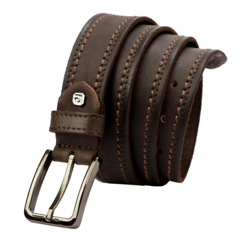 Pierre Cardin 612 KAM02 barna férfi marhabőr öv 3.5 cm