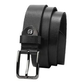   Pierre Cardin 5077 KAM02 fekete férfi marhabőr öv, farmeröv 125 x 3.5 cm