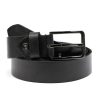 Pierre Cardin 5077 KAM02 fekete férfi marhabőr öv, farmeröv 125 x 3.5 cm