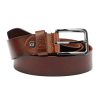 Pierre Cardin 5077 KAM02 barna férfi marhabőr öv, farmeröv 125 x 3.5 cm