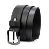 Pierre Cardin 507 KAM01 fekete férfi marhabőr öv 4 cm