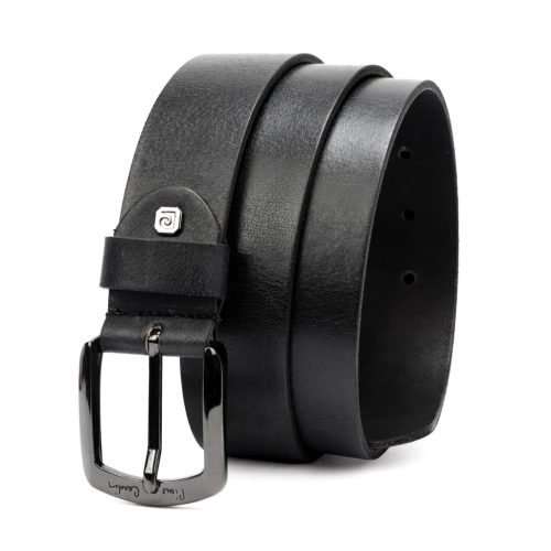 Pierre Cardin 507 KAM01 fekete férfi marhabőr öv 4 cm