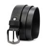 Pierre Cardin 507 KAM01 fekete férfi marhabőr öv 4 cm