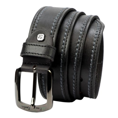 Pierre Cardin 610 KAM01 fekete férfi marhabőr öv 4 cm