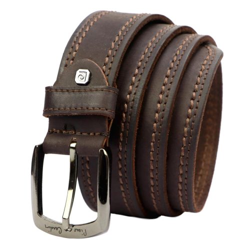 Pierre Cardin 610 KAM01 barna férfi marhabőr öv 4 cm
