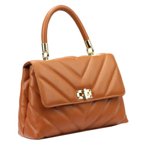 Luka 20-091 konyak női bőr kézitáska 30 x 21 x 12 cm