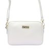 MiaMore DOLLARO fehér női bőr oldaltáska, crossbody 22 x 14.5 x 9 cm