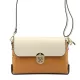 Luka 20-052 konyak-bézs női bőr válltáska 23.5 x 15.5 x 9 cm
