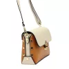 Luka 20-052 konyak-bézs női bőr válltáska 23.5 x 15.5 x 9 cm