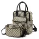 B.Cavalli BC1220# drapp női hátitáska-válltáska szett 28 x 32 x 13 cm