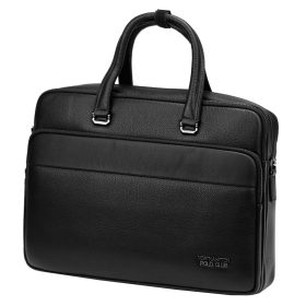   Northampton Polo Club PC3182 fekete uniszex bőr aktatáska, laptoptáska 15,6" 38 x 30 x 11 cm