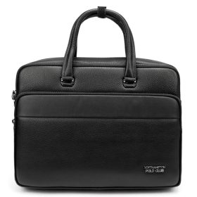   Northampton Polo Club PC3182 fekete uniszex bőr aktatáska, laptoptáska 15,6" 38 x 30 x 11 cm
