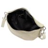 MiaMore 01-029 Z bézs női bőr válltáska, oldaltáska, crossbody 28 x 20 x 7 cm