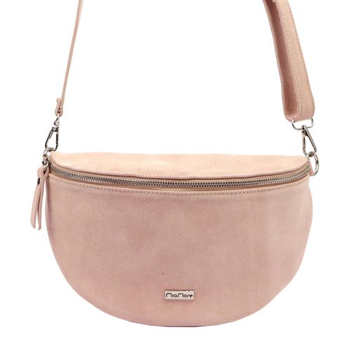 MiaMore 01-029 Z rózsaszín női bőr válltáska, oldaltáska, crossbody 28 x 20 x 7 cm