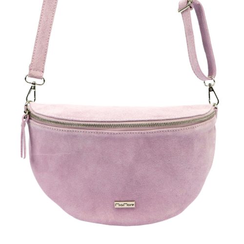 MiaMore 01-029 Z lila női bőr válltáska, oldaltáska, crossbody 28 x 20 x 7 cm