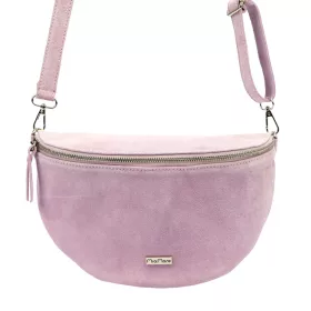   MiaMore 01-029 Z lila női bőr válltáska, oldaltáska, crossbody 28 x 20 x 7 cm