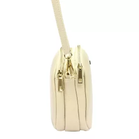 MiaMore 01-064 krém női bőr válltáska 22.5 x 18 x 9 cm