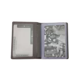   Giorgio Carelli szürke bőr bankkártyatartó, RFID védelemmel