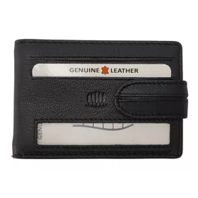   Giorgio Carelli bőr fekete kártyatartó RFID védelemmel, 10,5 × 7,5 cm