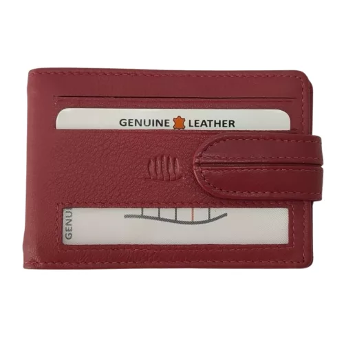 Giorgio Carelli bőr piros kártyatartó RFID védelemmel, 10,5 × 7,5 cm