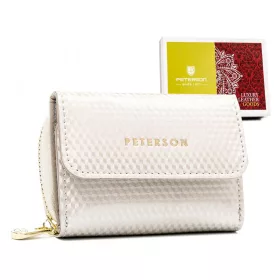   Peterson PTN 423229-SBR-BE bézs női bőr pénztárca 9.5 x 7 x 3 cm