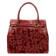 Luka 20-054 bordó női bőr shopper táska, válltáska 37 x 30 x 15 cm