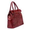Luka 20-054 bordó női bőr shopper táska, válltáska 37 x 30 x 15 cm 