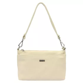 MiaMore 01-016 bézs női bőr válltáska 28 x 17 cm
