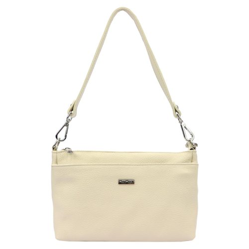 MiaMore 01-016 bézs női bőr válltáska 28 x 17 cm